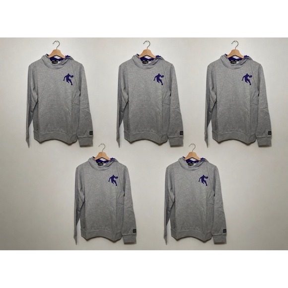 And1 Other - AND1 Boy's Athletic Graphic Fleece Hoodies Bundle of 5 – Grey/Purple – Kids XXL